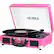 Front. Victrola - Victrola Journey Bluetooth Suitcase Record Player with 3-speed Turntable - Pink.