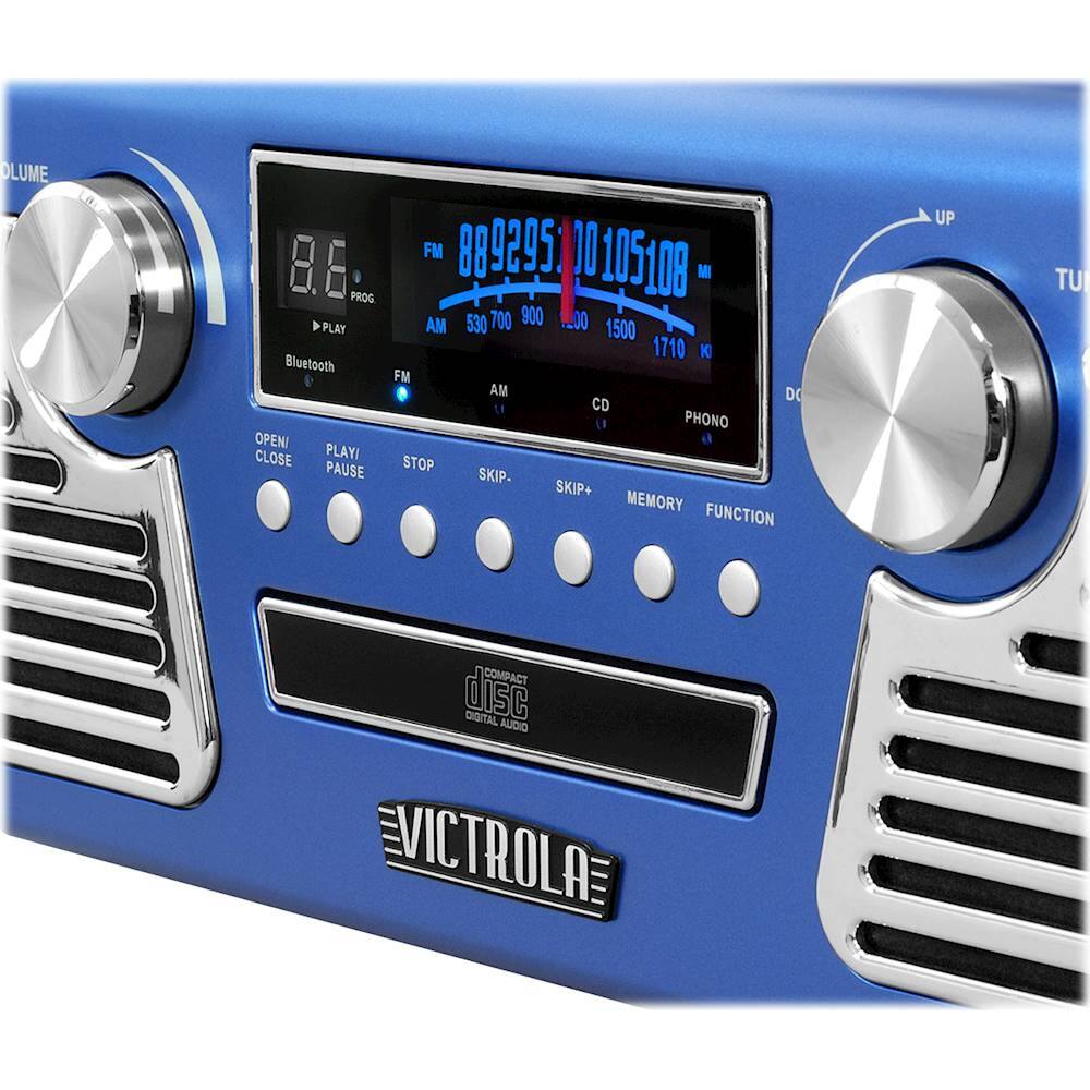 Alt View 12. Victrola - 50's Bluetooth Stereo Audio system - Blue.