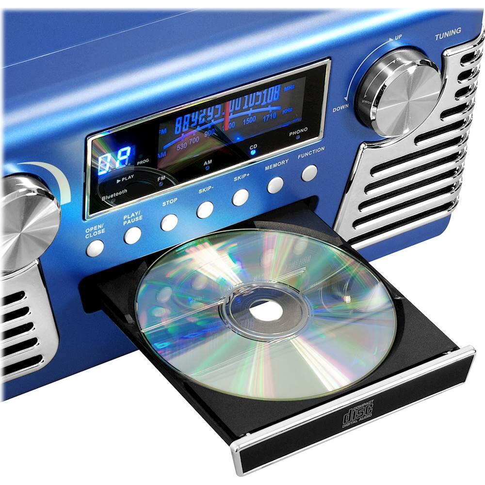 Alt View 13. Victrola - 50's Bluetooth Stereo Audio system - Blue.