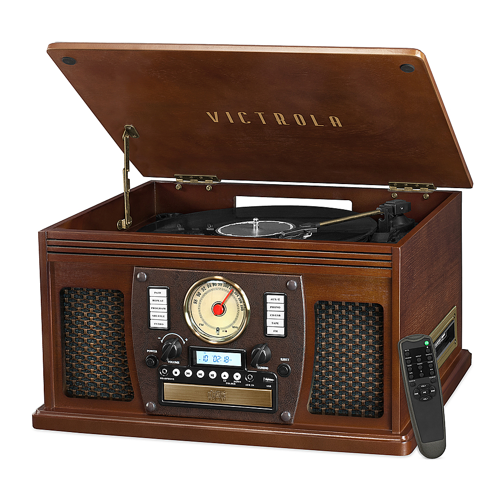 Victrola Navigator 8-in-1 Classic Bluetooth Record Player with Turntable  Espresso VTA-600B-ESP - Best Buy