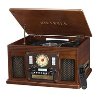 Victrola - Navigator 8-in-1 Classic Bluetooth Record Player with Turntable - Espresso - Front_Zoom