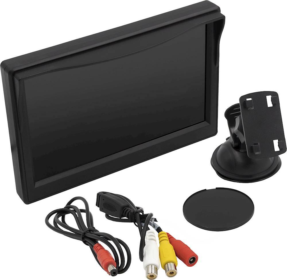 Alt View 13. iBEAM - 5" Widescreen TFT Monitor with Suction Cup Mounting Bracket - Black.