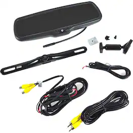 PYLE - Rearview Backup Parking Assist Camera & Display Monitor System Kit - Black