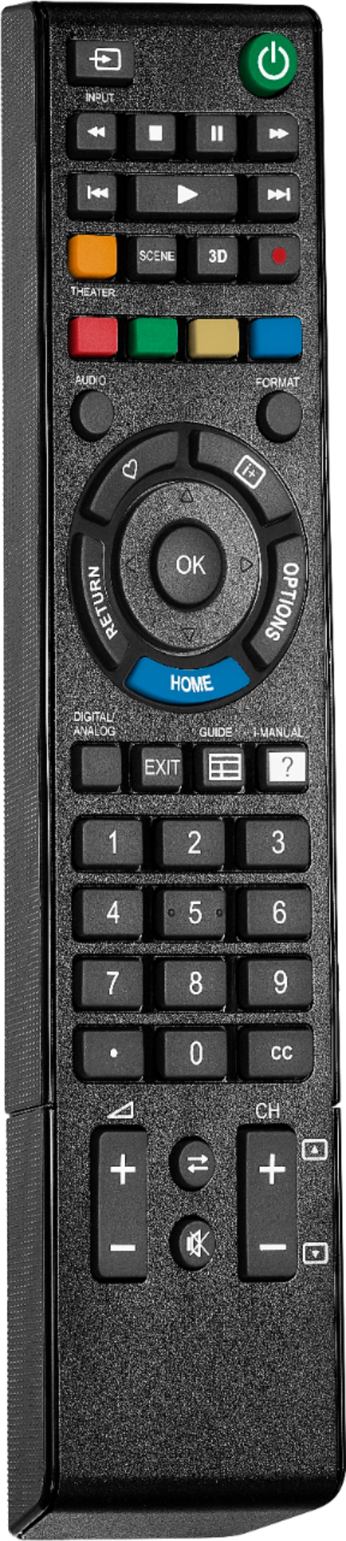 Angle View: Insignia™ - Replacement Remote for Sony TVs - Black