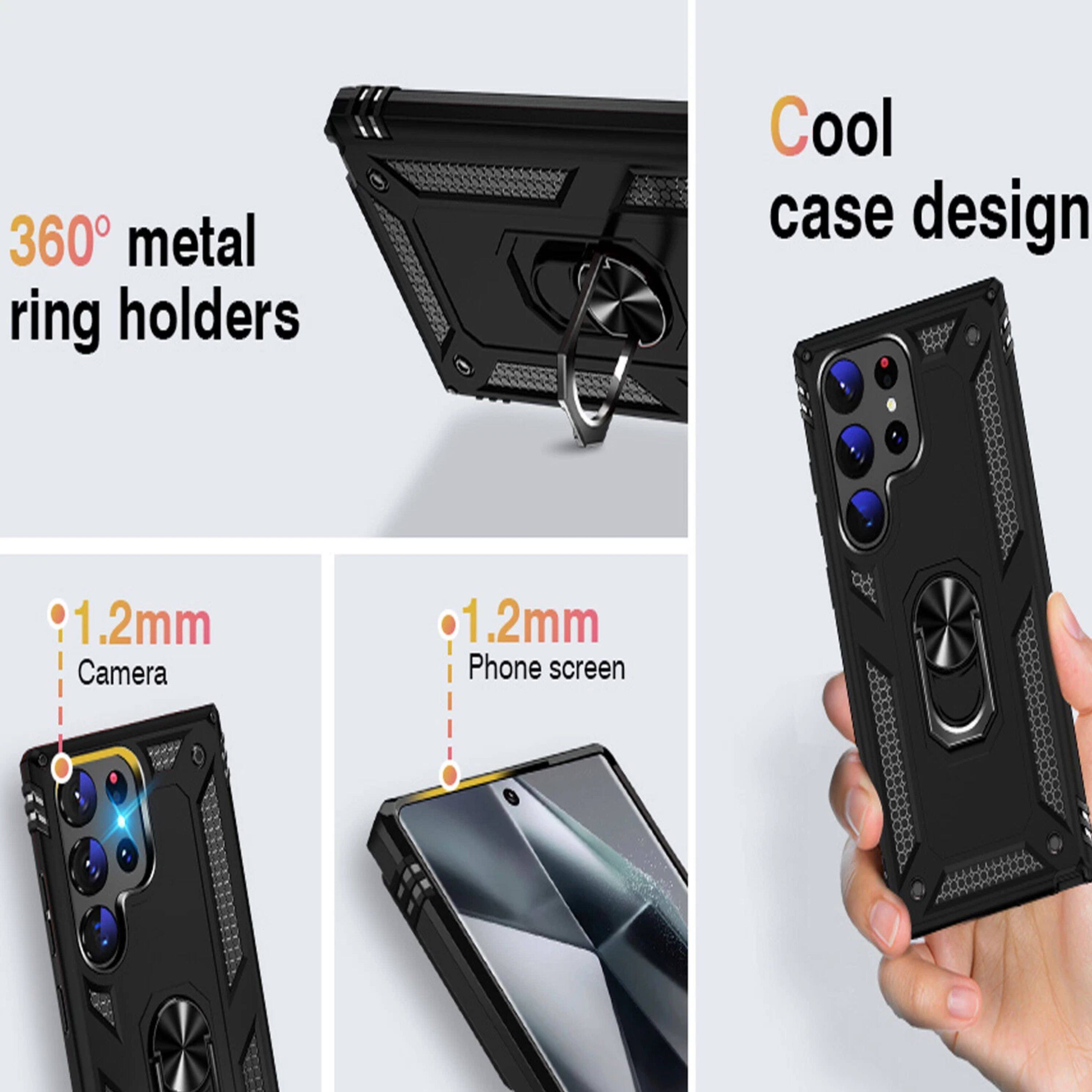 360° metal ring holders  
Cool case design  
1.2mm Camera  
1.2mm Phone screen