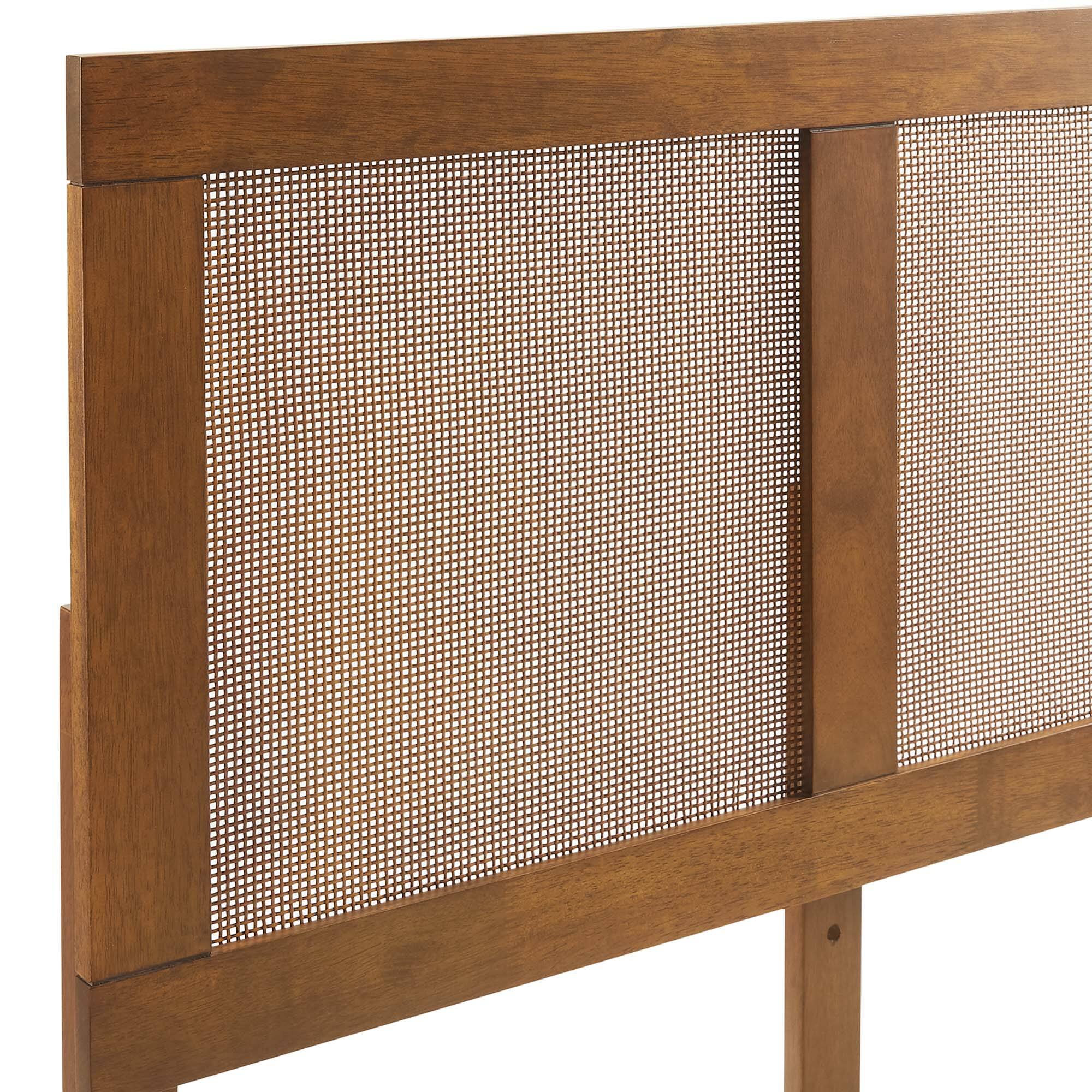 Alt View 8. Modway - Sirocco Rattan and Wood King Platform Bed - Brown.