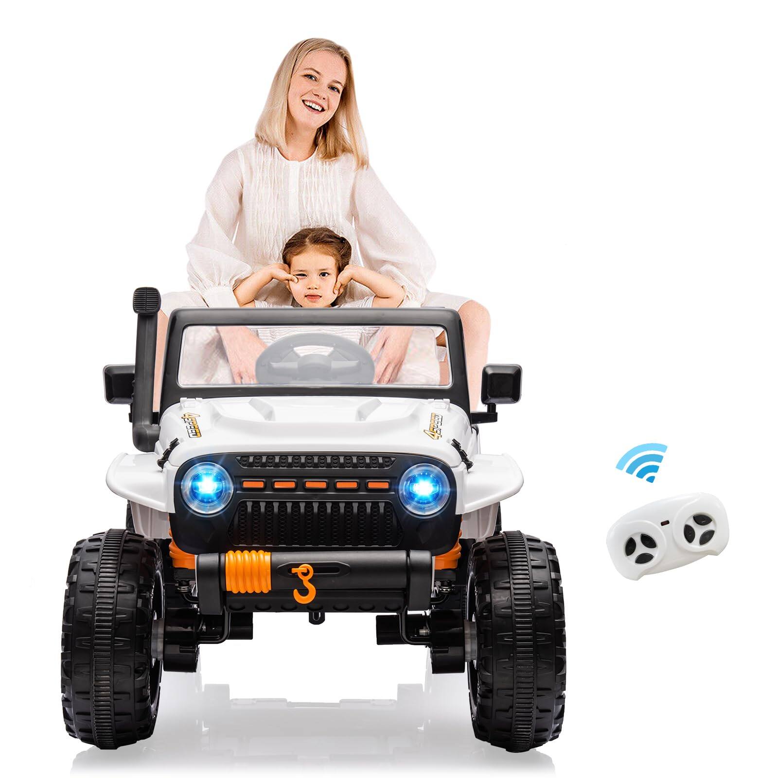 GARVEE - 24V Kids Ride-On Truck | 4WD with 4x55W Motors, Parent Remote Control, Soft Brake, Bluetooth Music & LED Lights
