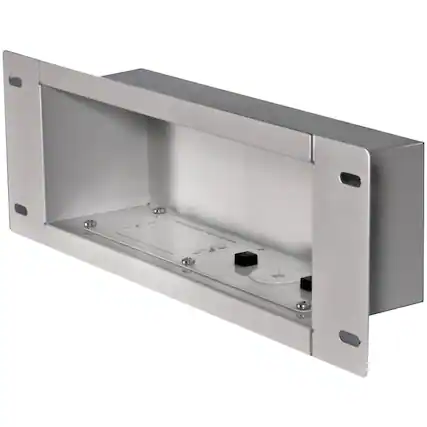 Front. Peerless-AV - Peerless-av Iba3-w In-wall Rectangular Recessed Cable Management And Power Storage Accessory Box Without Power Outlet - silver.