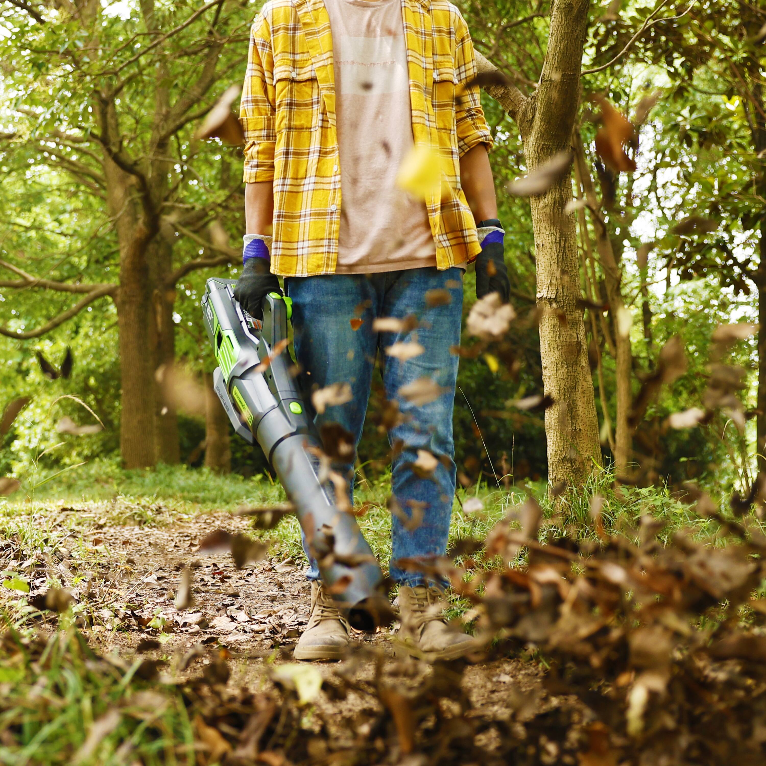 Alt View 16. Greenworks - 80-Volt 170 MPH 730 CFM Cordless Handheld Blower (1 x 2.5Ah Battery and 1 x Charger) - Green.