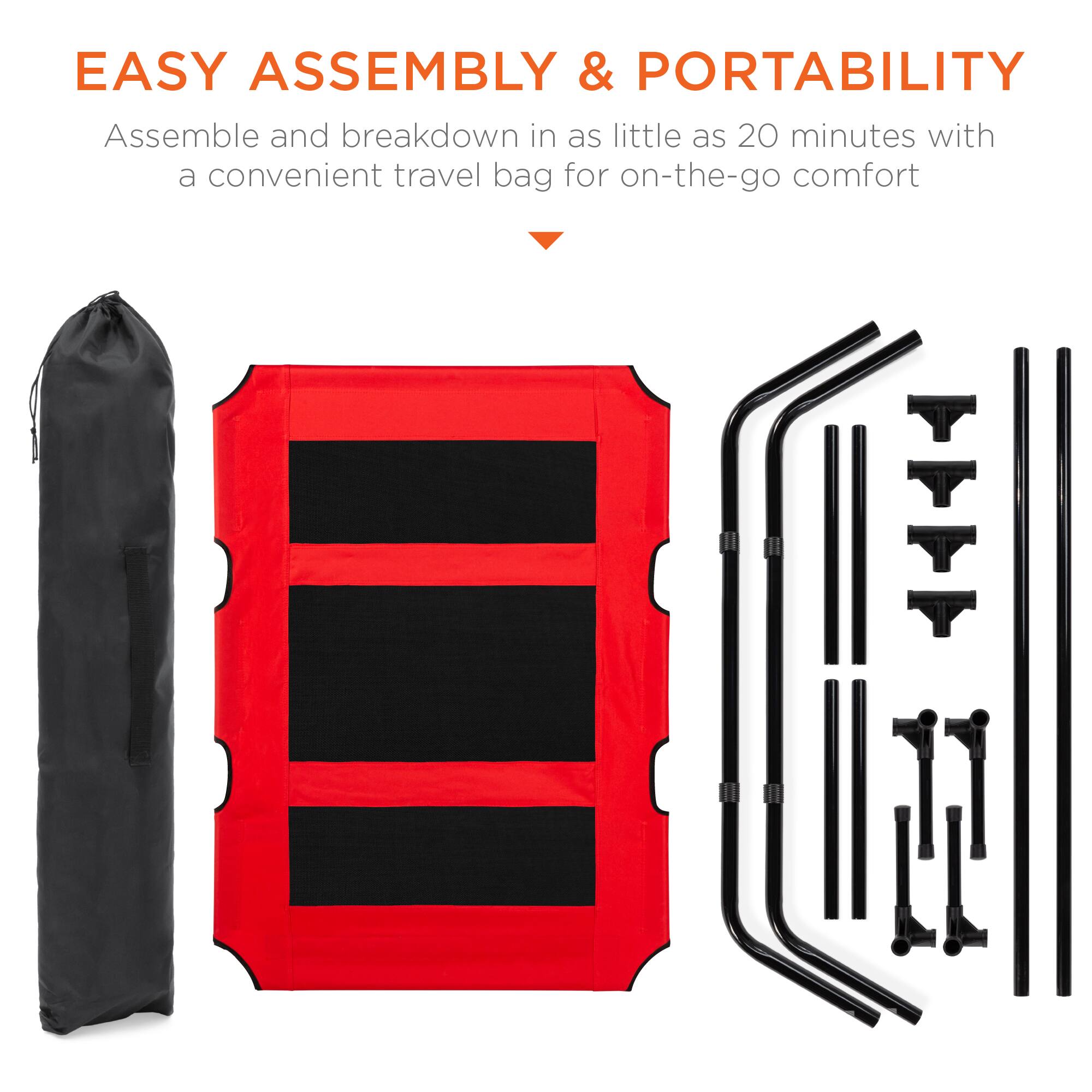 EASY ASSEMBLY & PORTABILITY

Assemble and breakdown in as little as 20 minutes with a convenient travel bag for on-the-go comfort