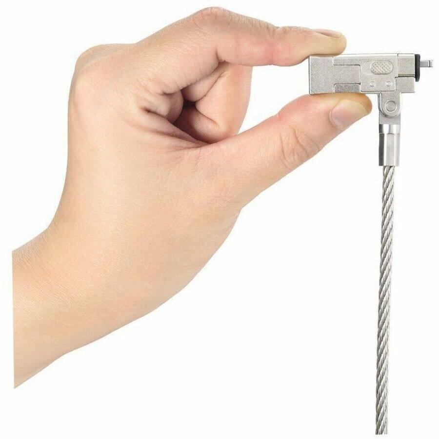Alt View 5. Kensington - Kensington Slim NanoSaver 2.0 EQ Keyed Laptop Lock - 5.91 ft Cable - Patented T-bar/Key Lock - Plastic, Nylon, Stainless.