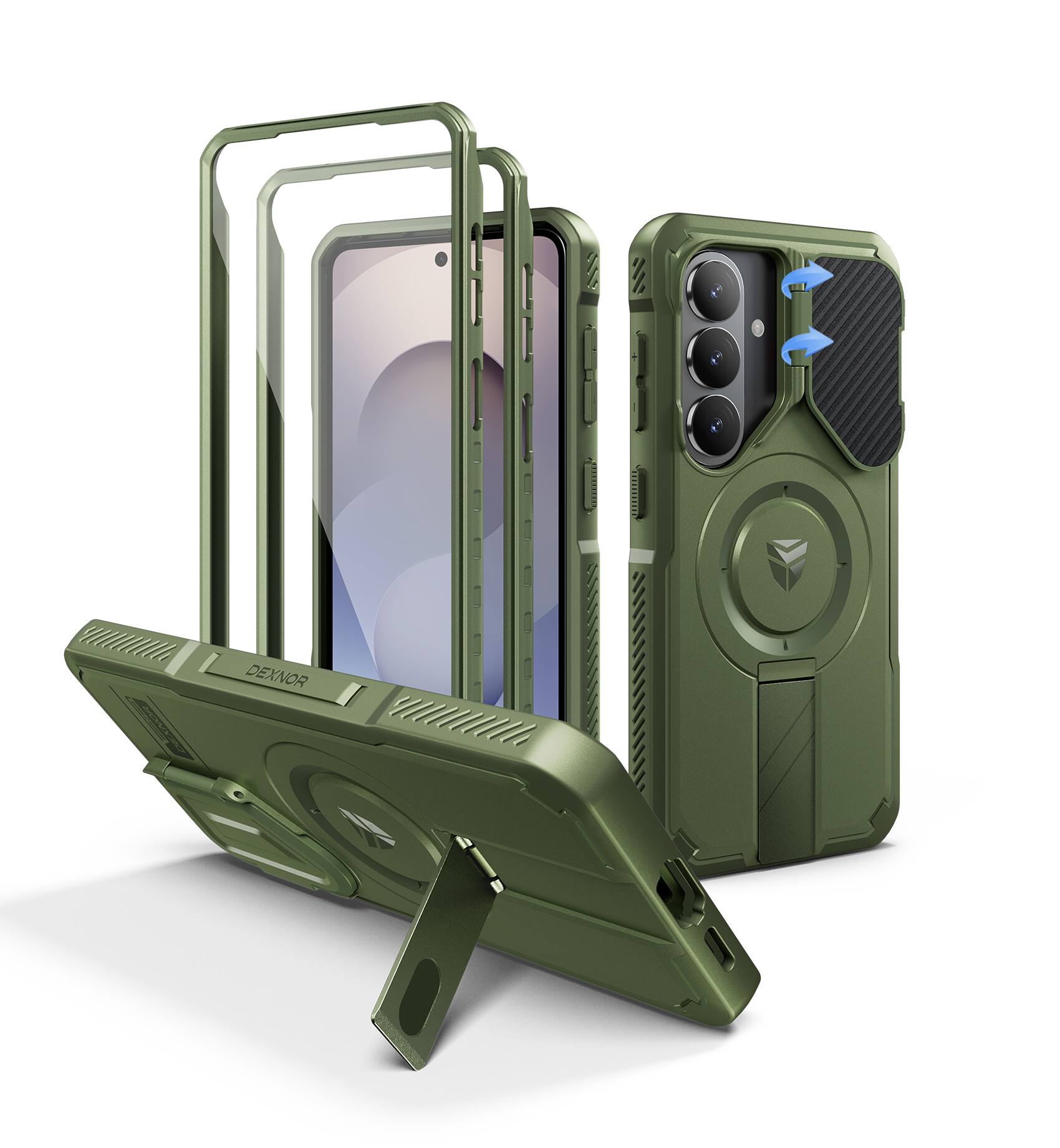 dexnor - for Samsung Galaxy S26 Case Compatible with MagSafe Rugged Shockproof Bumper Case 6.3 inch - Army Green price history on PriceWatchPro