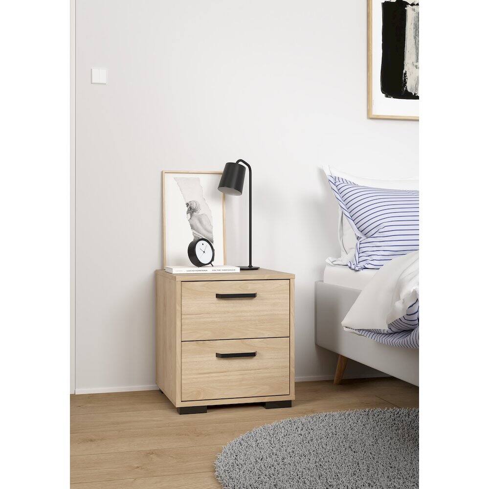 Alt View 6. Tvilum - Sofia 2 Drawer Nightstand, Jackson Hickory - Brown.