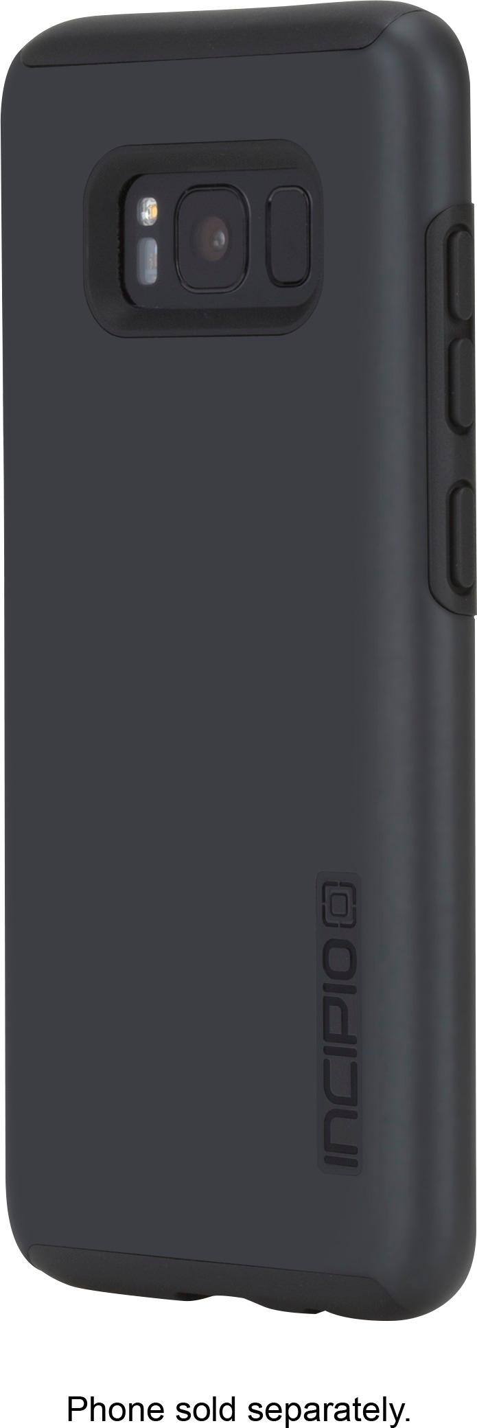 Front. Incipio - DualPro Case for Samsung Galaxy S8+ - Black/iridescent black.