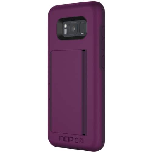 Incipio - STOWAWAY Case for Samsung Galaxy S8 - Plum - Larger Front