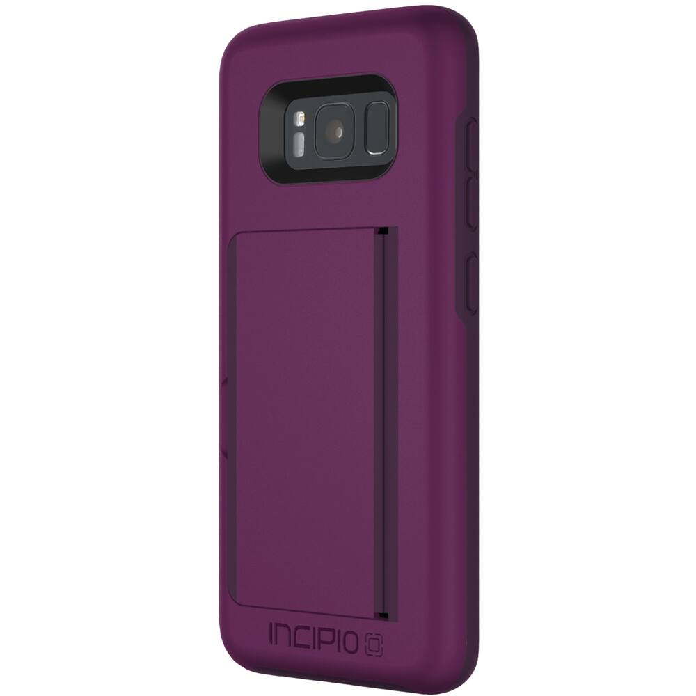 Front. Incipio - STOWAWAY Case for Samsung Galaxy S8 - Plum.