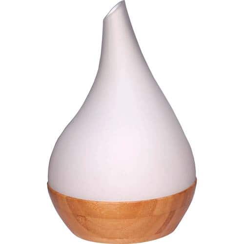SPT - Ultrasonic Essential Oil Diffuser - White / Bamboo - Angle