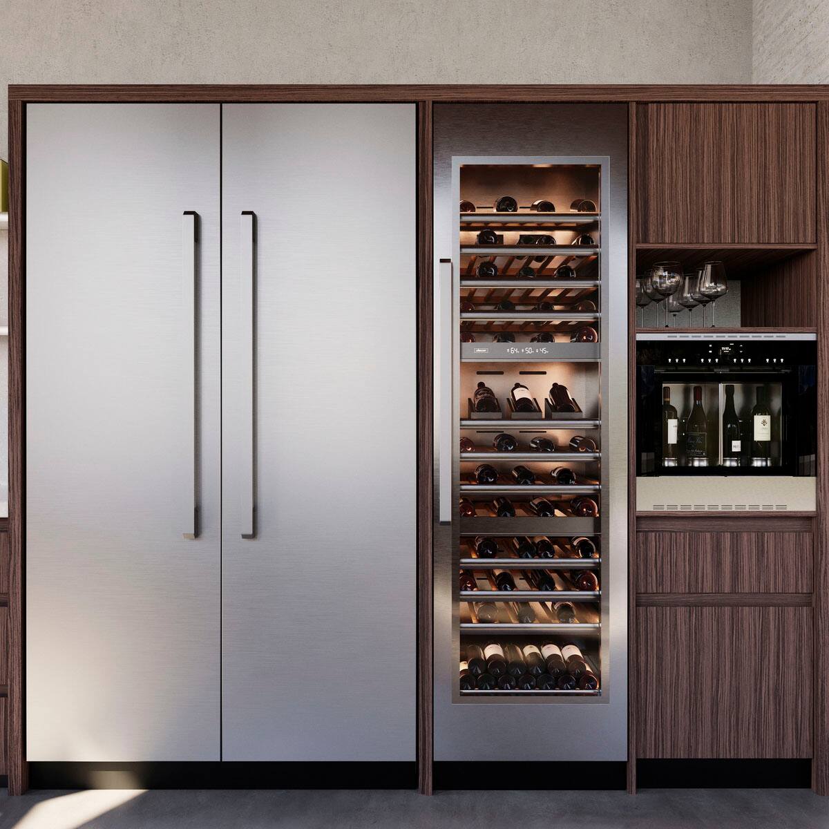 Alt View 19. Dacor - 17.8 Cu. Ft. Built-In Column Refrigerator with SteelCool Interior - Custom Panel Ready.