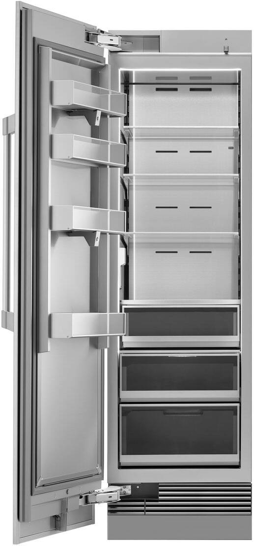 Alt View 1. Dacor - 13.7 Cu. Ft. Built-In Column Refrigerator with SteelCool Interior - Custom Panel Ready.