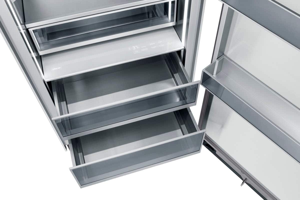 Alt View 2. Dacor - 13.7 Cu. Ft. Built-In Column Refrigerator with SteelCool Interior - Custom Panel Ready.