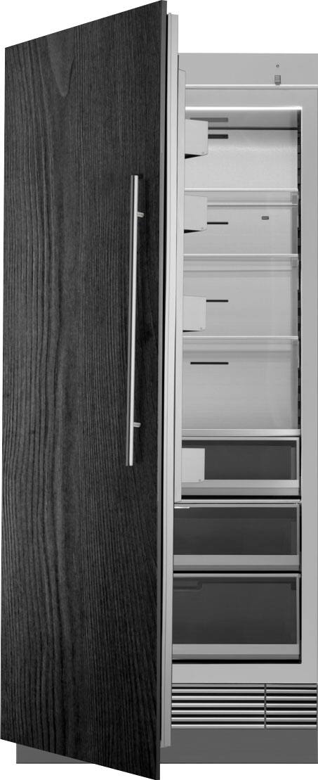 Angle. Dacor - 21.6 Cu. Ft. Built-In Column Refrigerator with SteelCool Interior - Custom Panel Ready.