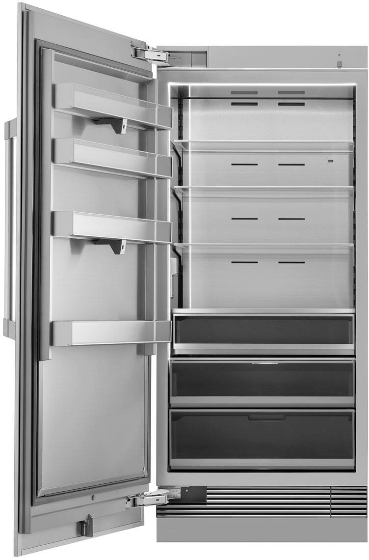 Alt View 1. Dacor - 21.6 Cu. Ft. Built-In Column Refrigerator with SteelCool Interior - Custom Panel Ready.