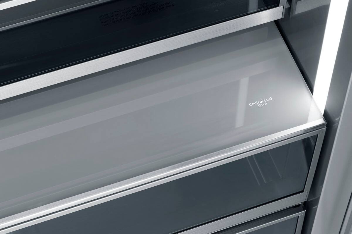 Alt View 4. Dacor - 21.6 Cu. Ft. Built-In Column Refrigerator with SteelCool Interior - Custom Panel Ready.