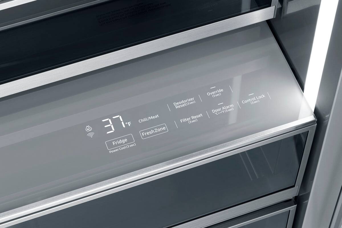 Alt View 5. Dacor - 21.6 Cu. Ft. Built-In Column Refrigerator with SteelCool Interior - Custom Panel Ready.