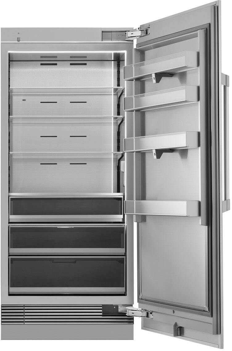 Alt View 1. Dacor - 21.6 Cu. Ft. Built-In Column Refrigerator with SteelCool Interior - Custom Panel Ready.