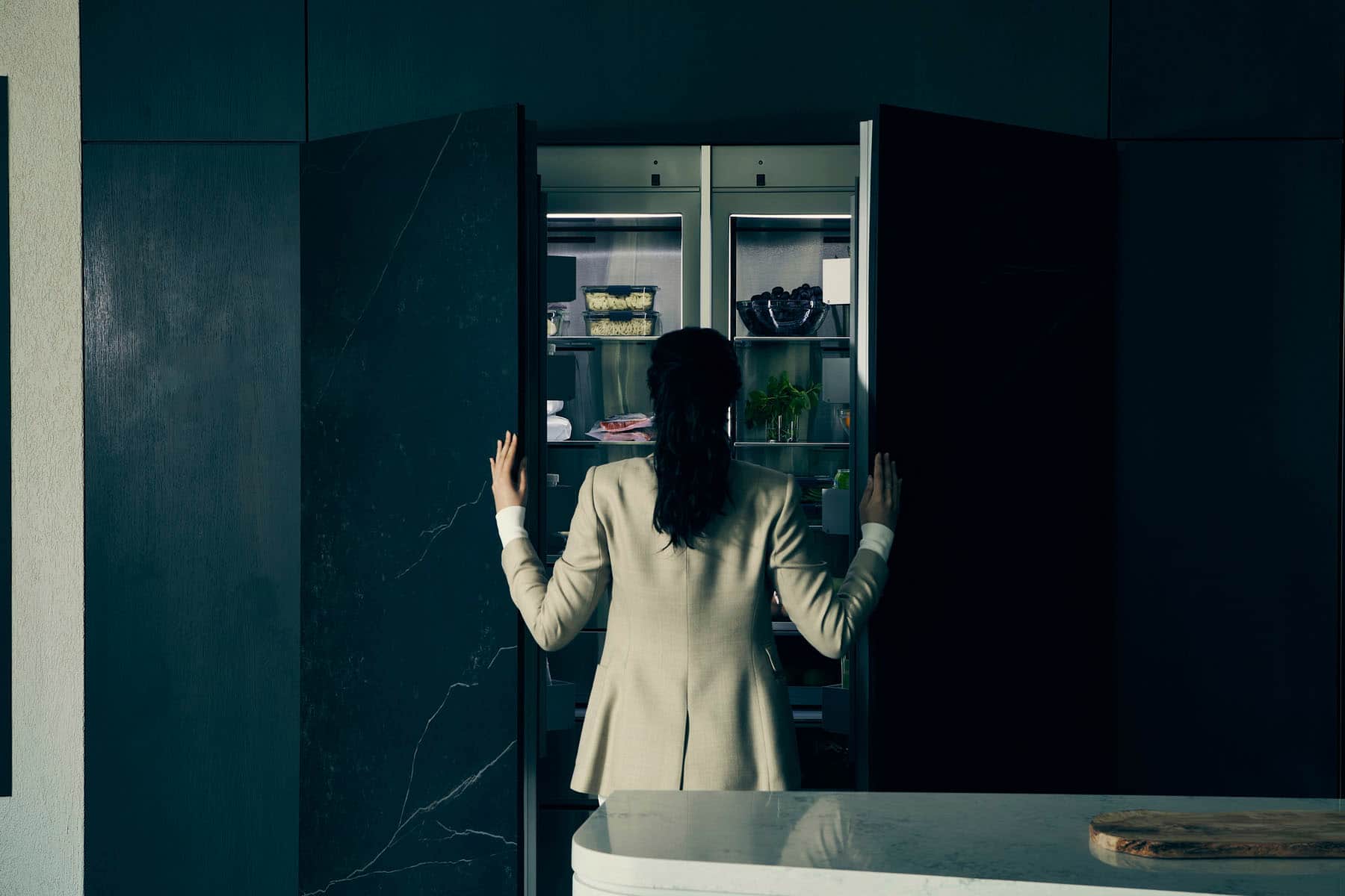 Alt View 12. Dacor - 13.6 Cu Ft Panel Ready Built In Column Freezer - Panel Ready.