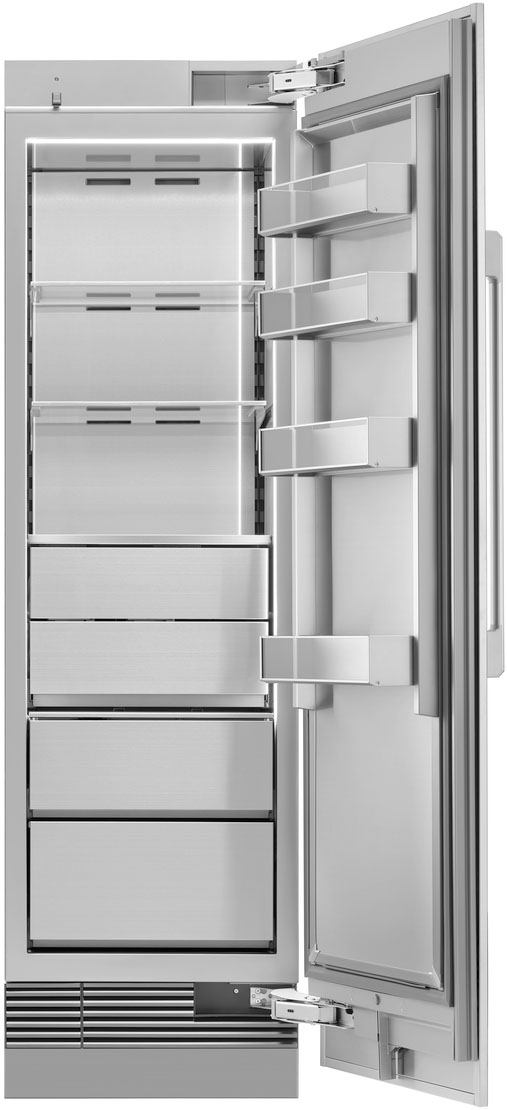 Left View: Fisher & Paykel - ActiveSmart 15.6 Cu. Ft. Frost-Free Upright Freezer - Stainless steel