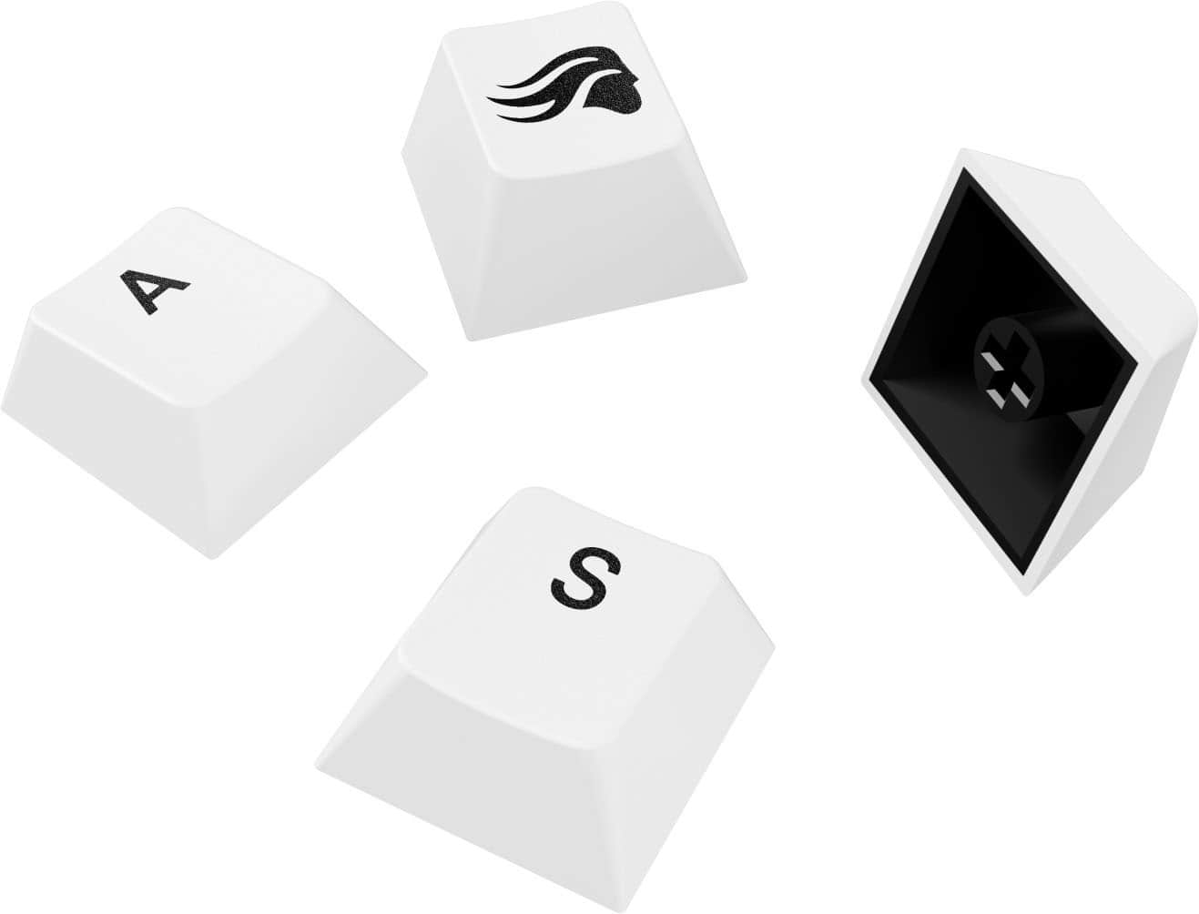Alt View 11. Glorious - GPBT Basics Universal Keycap Set Compatible with Most 100% 85% 80% TKL 60% Compact 75% Mechanical Keyboards - Classic White.