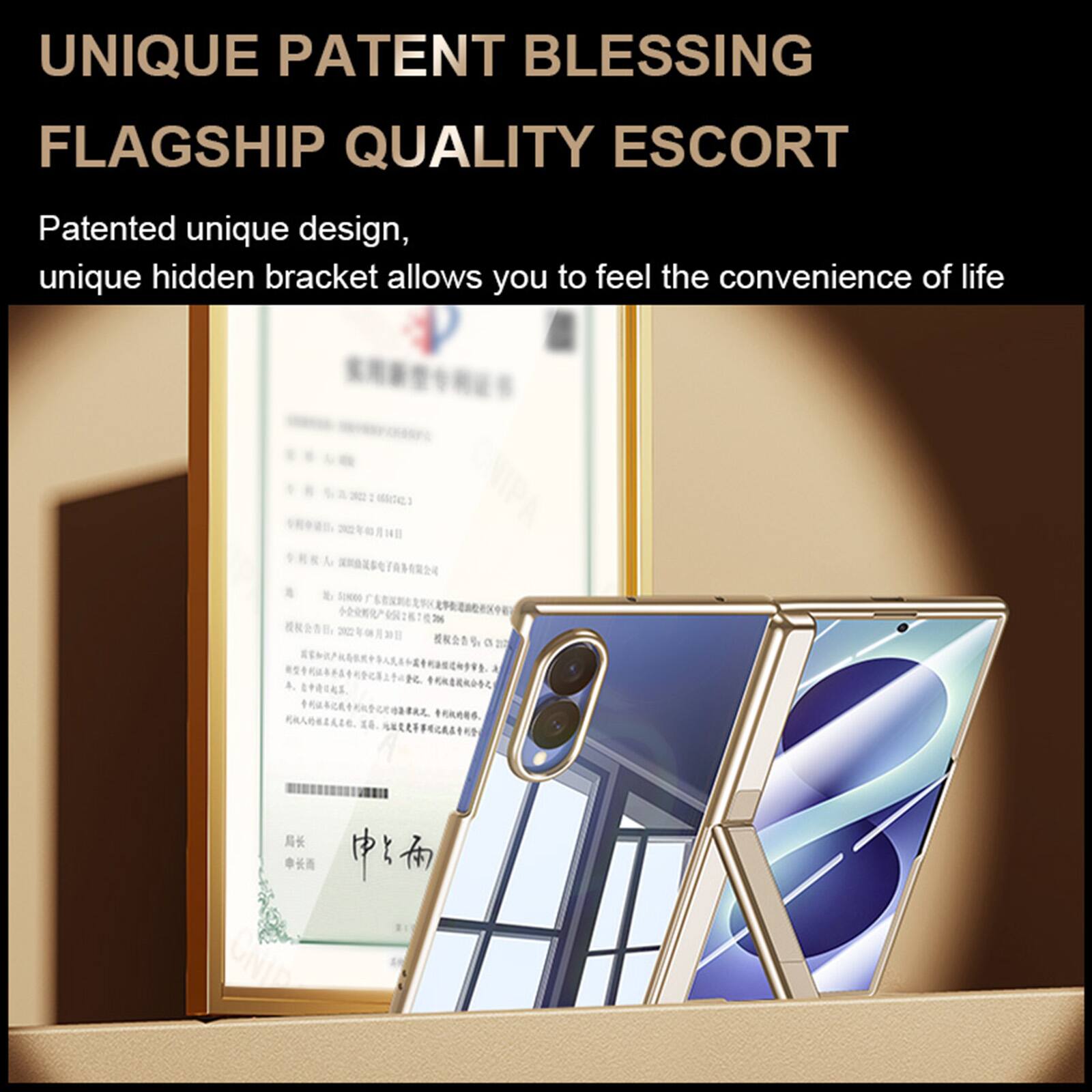 UNIQUE PATENT BLESSING  
FLAGSHIP QUALITY ESCORT  

Patented unique design, unique hidden bracket allows you to feel the convenience of life  

202414 (C CNIPA 2 Soes 21 2 ECEte 4. RARCRECSCCOBL AK 4. SLEFFECALOND