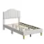 Alt View 1. Pinmoco - Pinmoco - Upholstered Platform Bed Frame with Adjustable LED Arc Headboard - Fabric Beige.