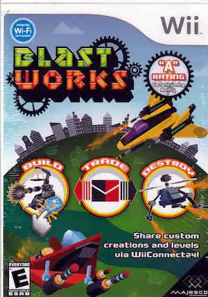 Nintendo Wi-Fi Connection
Blast Works
"A" Rating
Electronic Gaming Monthly
Build Trade Destroy
Share custom creations and levels via WiiConnect24!
Everyone
Content Rated by ESRB
Majesco Entertainment - E10+ (Everyone 10+)