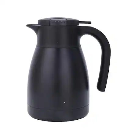 Front. Dapper Styles - / Thermal Coffee Carafe Insulated Stainless Steel Carafes For Keeping Hot/double Walled Vacuum () - Black-34 Ounces.
