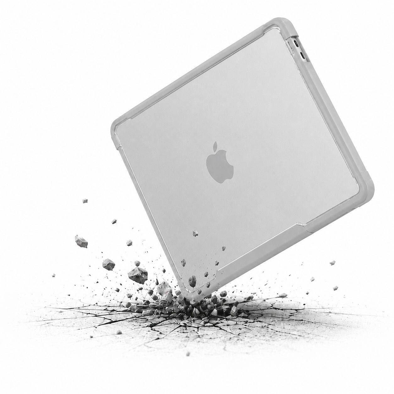 Angle. Techprotectus - TechProtectus Ultra-Light Case for MacBook Neo 13" 2026 -Gray - Grey.
