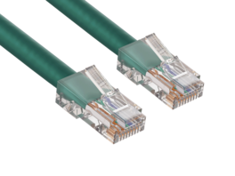 Cable Leader - Cat 6 Ethernet Cable, Non-Booted 24 AWG RJ45 Patch, Gigabit for Patch Panel, Switch, Server Rack, Router - Green