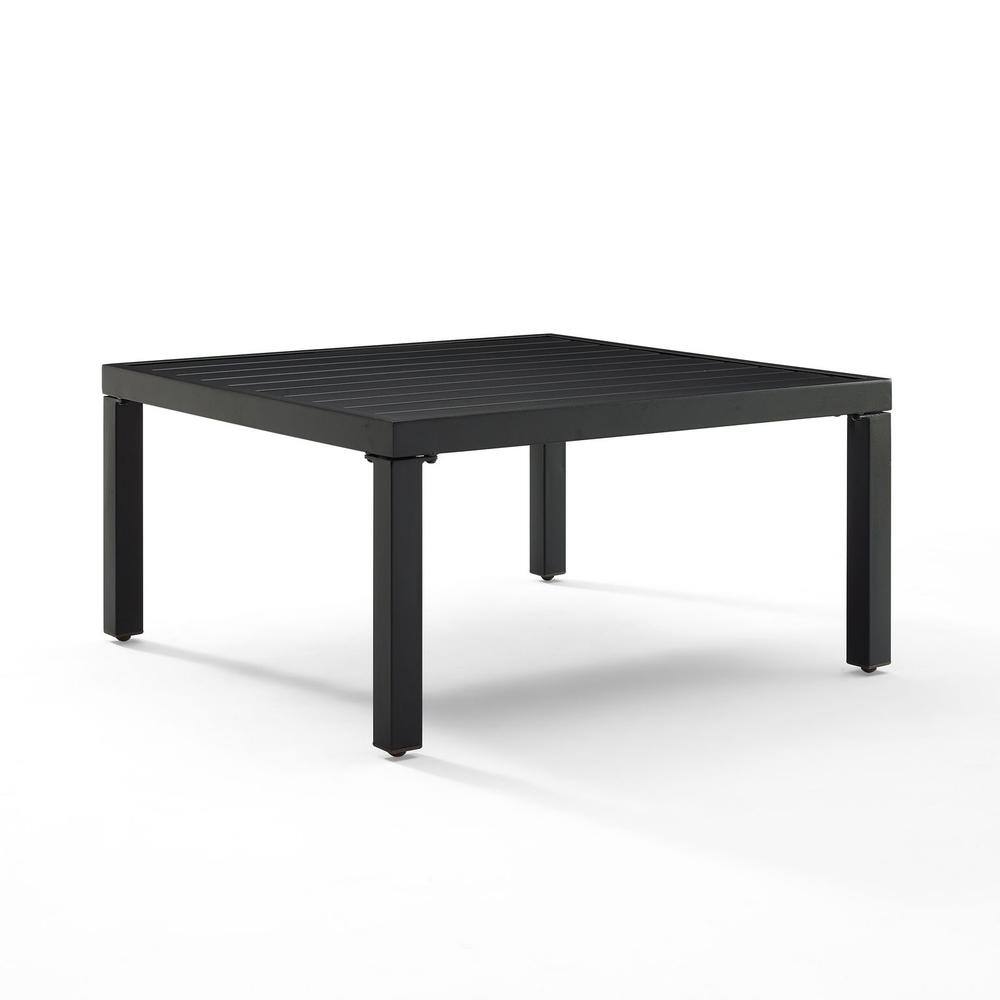 Back. Crosley Furniture - Piermont Outdoor Sectional Coffee Table - Matte Black.