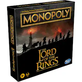 Hasbro Gaming Monopoly The Lord of the Rings Edition Board Game - Middle-Earth Strategy & Fellowship - Black