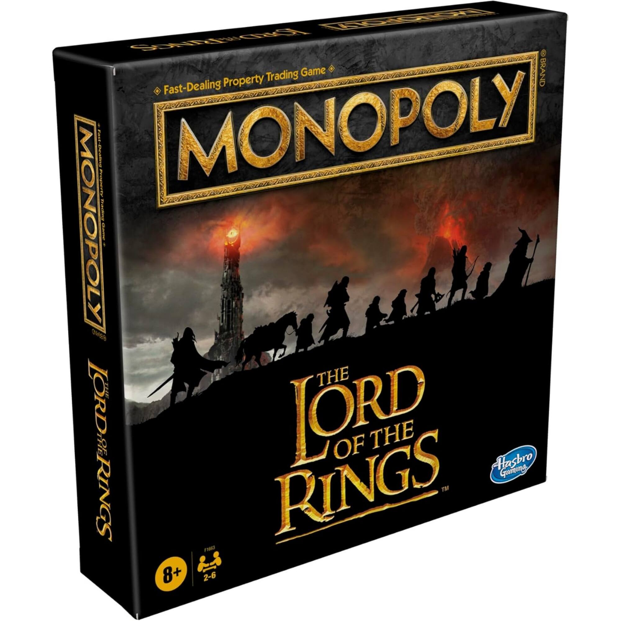 Fast-Dealing Property Trading Game  
MONOPOLY  
THE LORD OF THE RINGS  
BRAND  
Hasbro  
8+ & 2-6