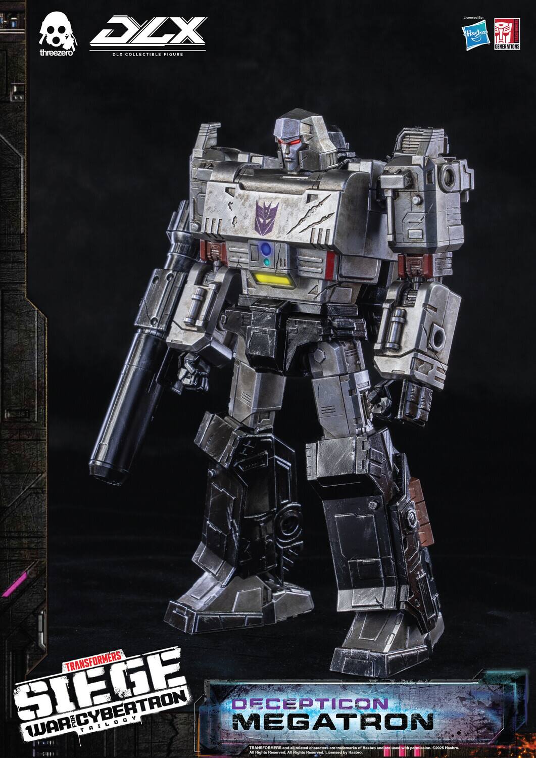 DX threezero OLA COLLECTIBLE FIGURE - f 4 Fr Hnghr  GENERATIONS TRANSFORMERS SIEGE FOR CYBERTRON TRILOGY MEGATRON DECEPTICON WAR TRANSE OMERS and . miotes charemert - iradearts - mandum  - - pmain Cs Mantas Al o - Al  nerved - by Hasbro