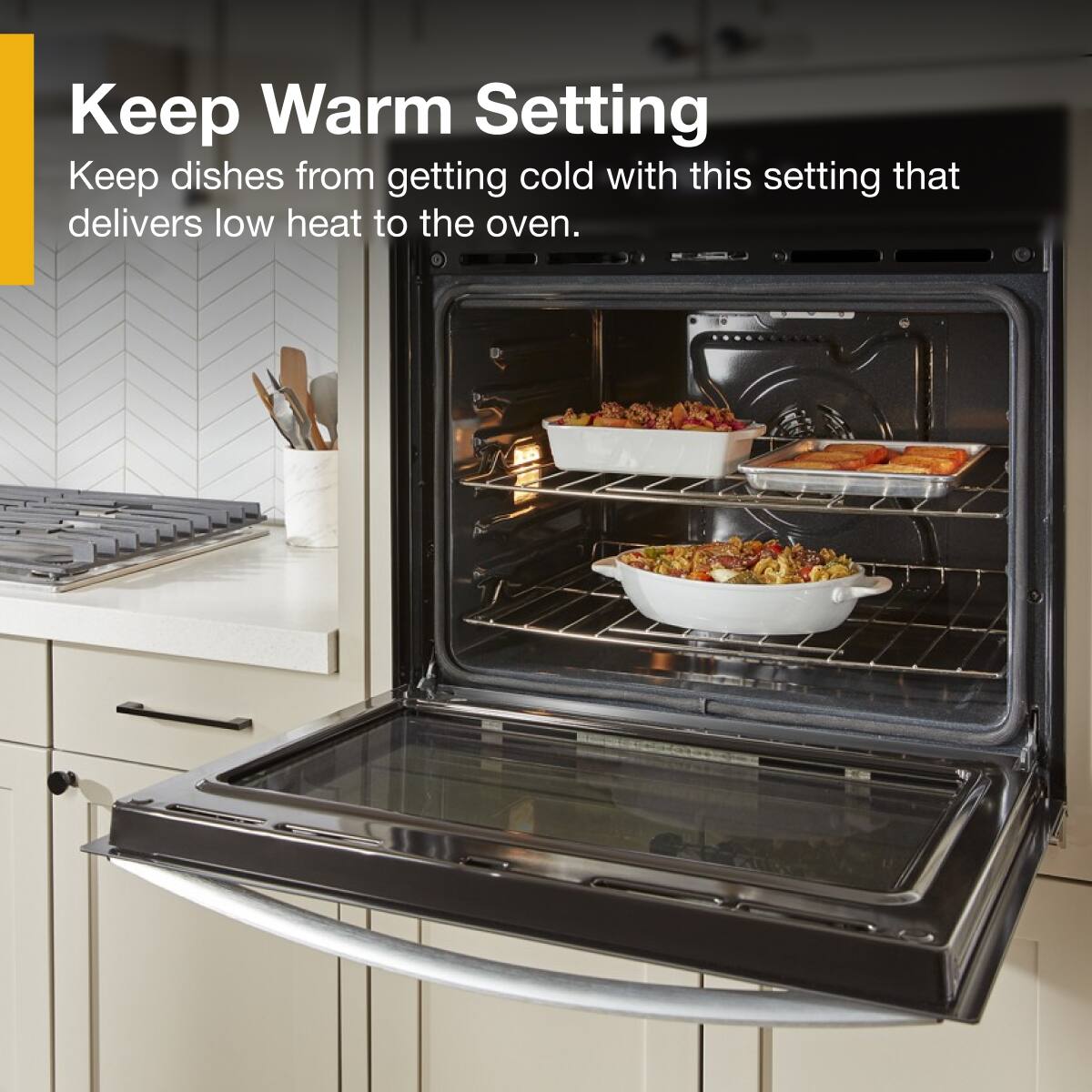 Keep Warm Setting

Keep dishes from getting cold with this setting that delivers low heat to the oven.