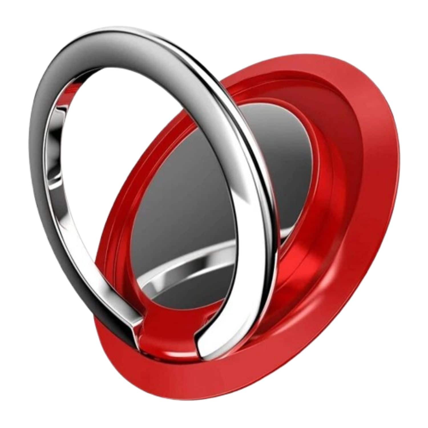 Home Collection - 360° Rotating Finger Ring Holder Stand Grip for Cell Phones Mount - Red