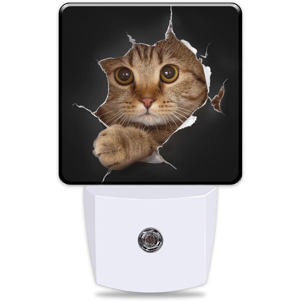 Schertz - Cat Night Light – LED Plug-In with Dusk to Dawn Sensor for Bedroom & Bathroom