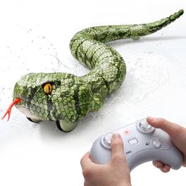 Veeniix - SM30S Amphibious Remote Control Rattlesnake Toy,Funny Gag Gift, Halloween Trick Toy & Birthday Gift for Kids Ages 3+ - Green