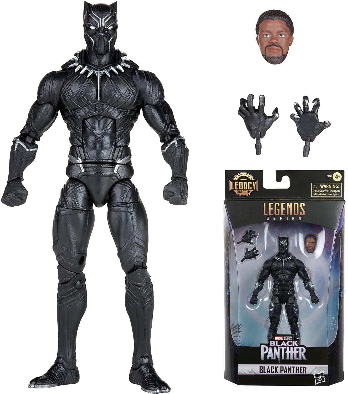 LEGACY LEGENDS SERIES  
WARNING: CHOKING HAZARD - Small parts. Not for children under 3 years.  
MARVEL STUDIOS  
BLACK PANTHER  
BLACK PANTHER
