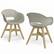 Angle. Simpli Home - Kona Outdoor Dining Chair in Plastic ( Set of 2 ) - Taupe.