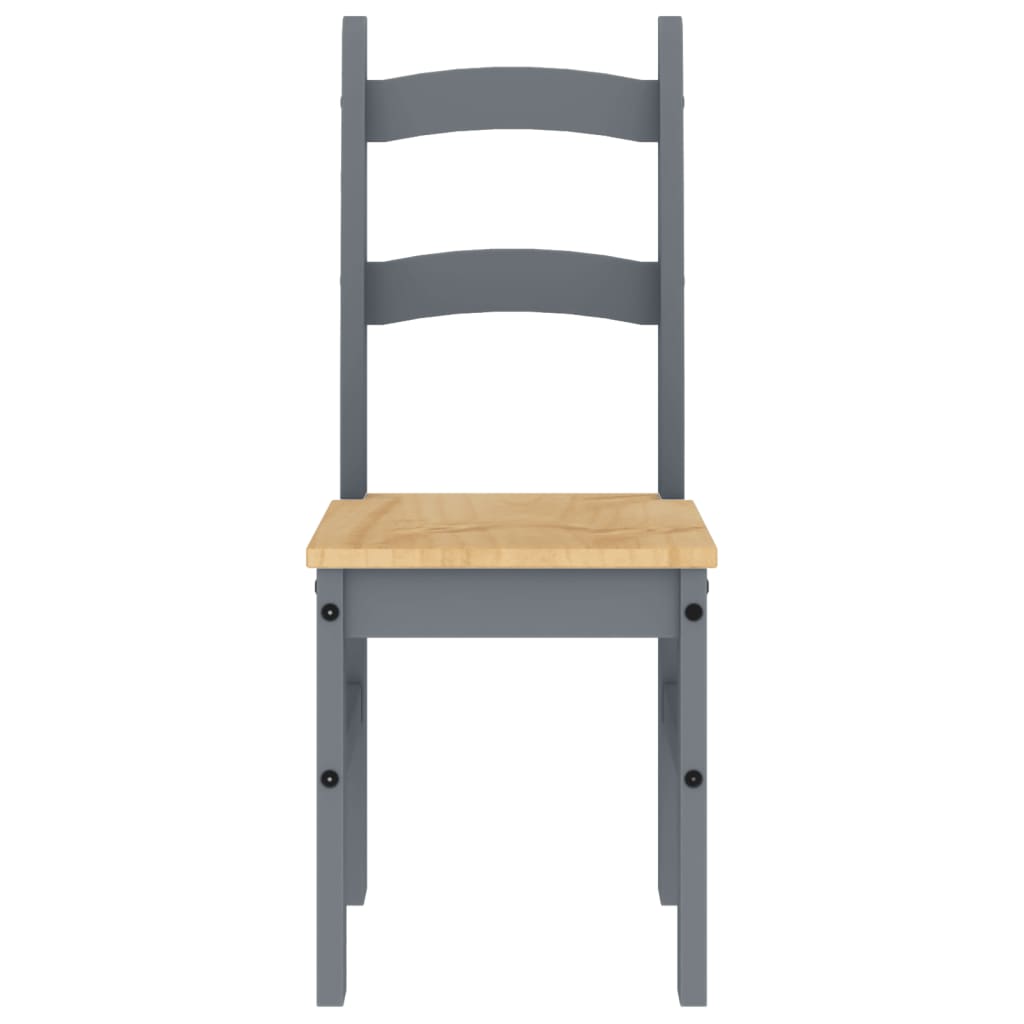 Alt View 3. Boyel Living - Gray Minimalist Desig Set of 2 Solid Pine Wood Dining Chairs - Gray.
