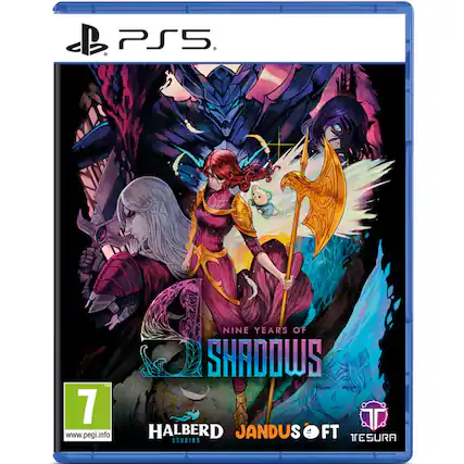 PS5
7 www.pegi.info
NINE YEARS OF SHADOWS
J HALBERD
JANDUS FT TESURA STUDIOS - T (Teen 13+)